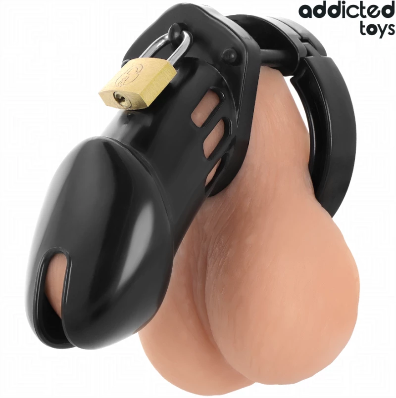 ADDICTED TOYS LOCKED - OBSIDIAN HOLD PENIS CAGE SIZE M