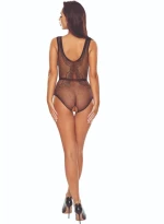 PASSION - BS115 BLACK GRID BODYSTOCKING