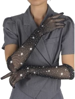 SUBBLIME - 957469SHINE TRANSPARENT GLOVES BLACK