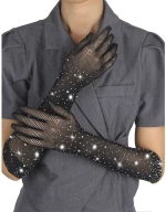 SUBBLIME - 957469SHINE TRANSPARENT GLOVES BLACK