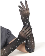SUBBLIME - 957469SHINE TRANSPARENT GLOVES BLACK