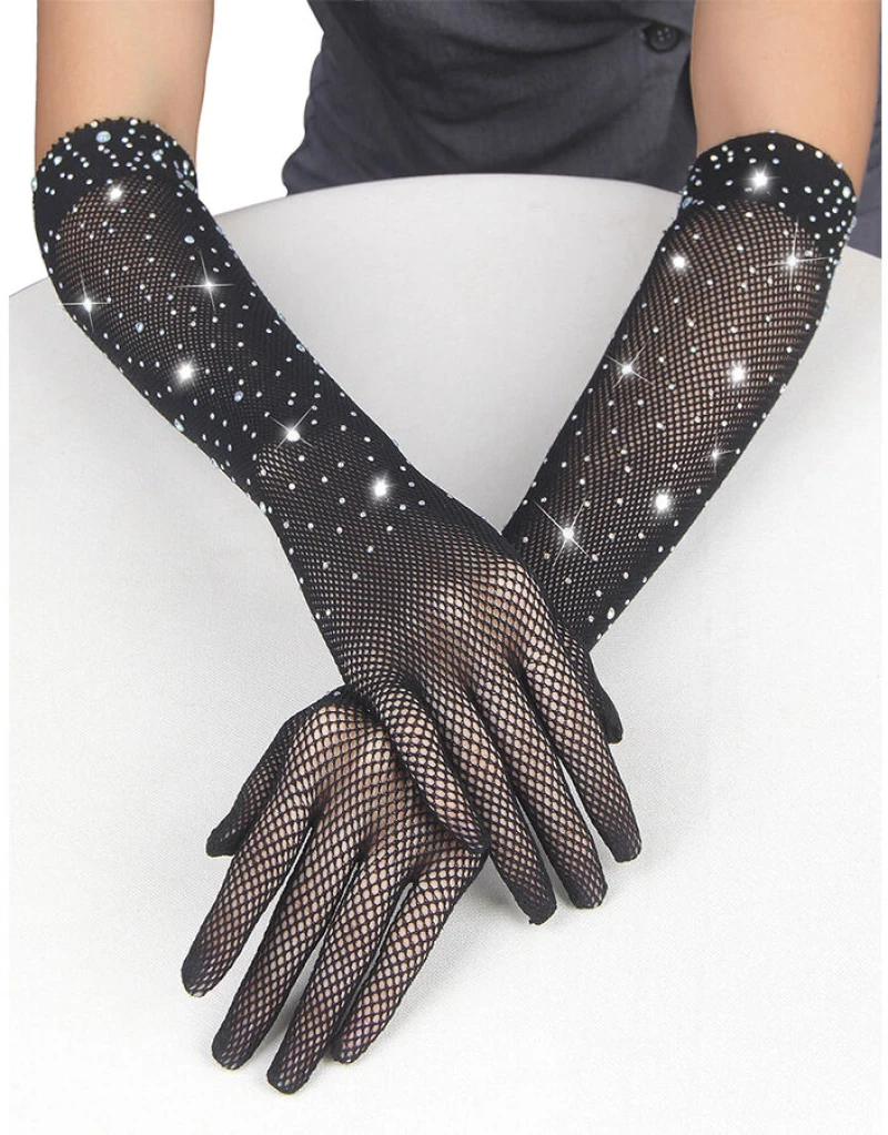 SUBBLIME - 957469SHINE TRANSPARENT GLOVES BLACK