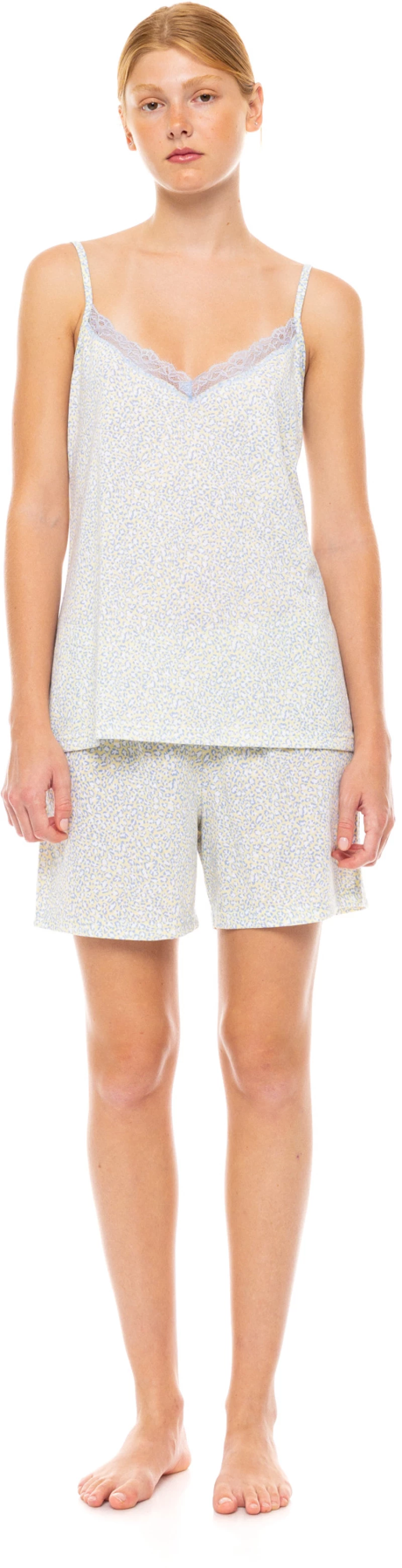Γυναικεία Πυτζάμα Pink Label - BABYDOLL PASTEL LEOPARD - Cotton