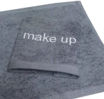 Λαβέτα με κέντημα Make Up Cotton 100% 500gr/m2 30x30 Grey