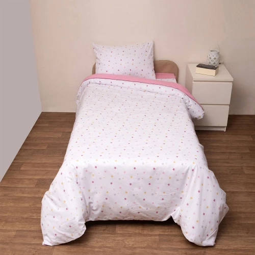 Σετ Παπλωματοθήκη Μονή 160x240 Ίκαρος Ροζ