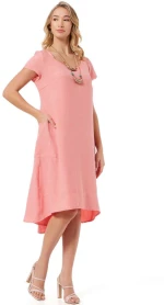 ANNA RAXEVSKY Oversized κοραλί ασύμμετρο φόρεμα D24120