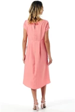 ANNA RAXEVSKY Oversized κοραλί ασύμμετρο φόρεμα D24120