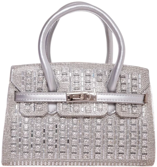 Τσάντα φάκελος clutch MD2402 - Ασημί
