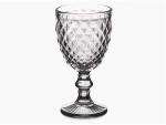 Ποτήρι κρασιού με πόδι  DIAMOND  γκρι220ml/ Φ8Η15cm