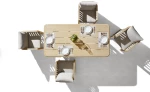 Riva/D7 Dining Set (206480) - Ξύλο