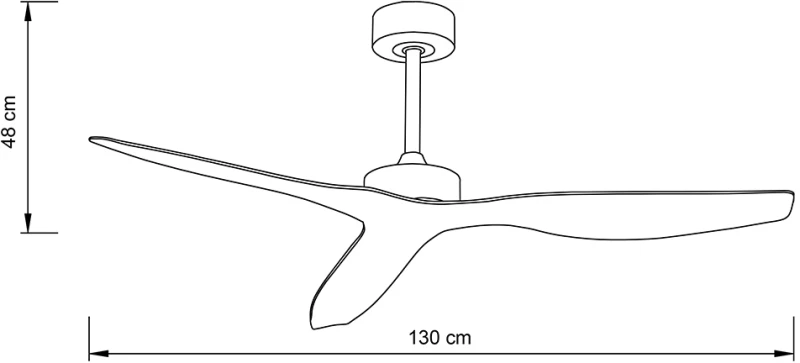 it-Lighting Trent - Fan in Black and wooden Color (102000685)