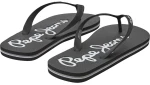 Pepe Jeans Ανδρικές Σαγιονάρες Bay Beach Basic PMS70128-999 Μαύρο