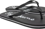Pepe Jeans Ανδρικές Σαγιονάρες Bay Beach Basic PMS70128-999 Μαύρο