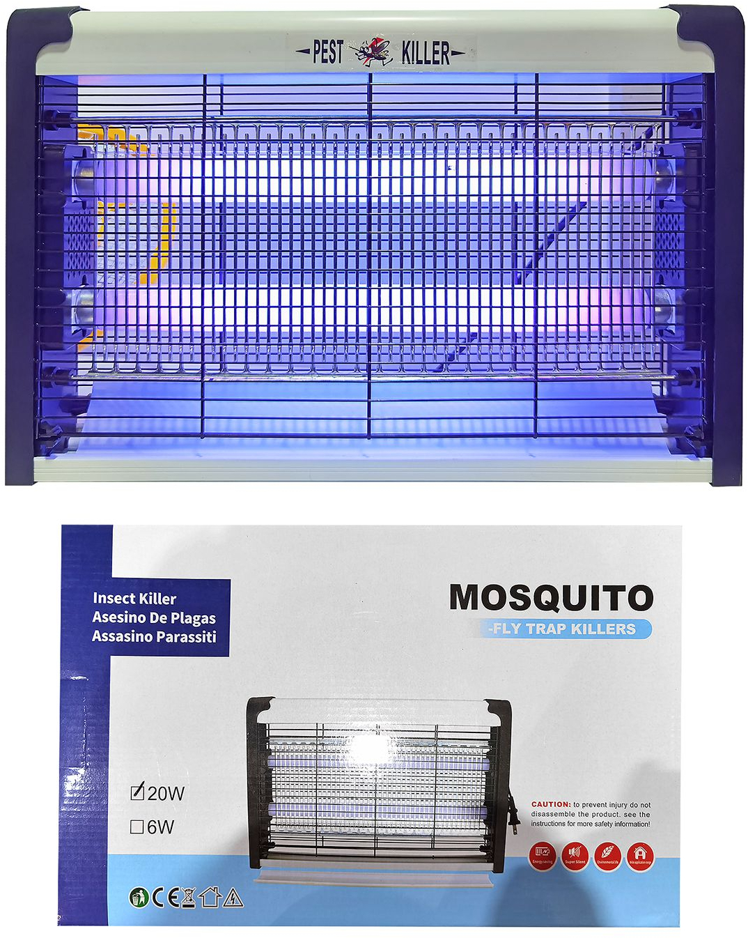 Εντομοπαγίδα 2 Λάμπες LED 38x24x5cm Homie 101571