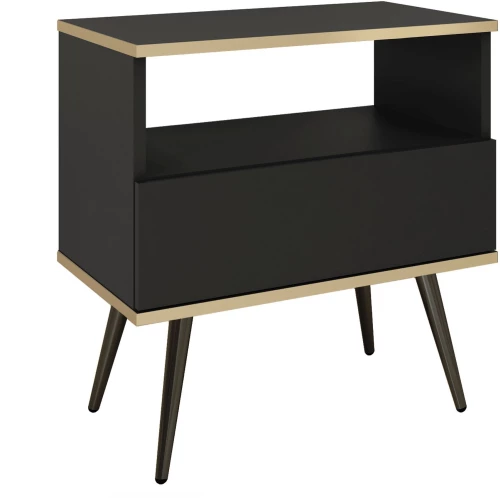 Κομοδίνο Oro ανθρακί 59x54x39cm