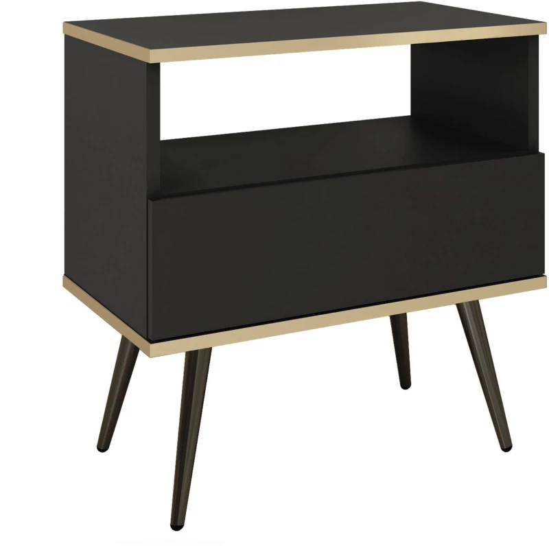 Κομοδίνο Oro ανθρακί 59x54x39cm