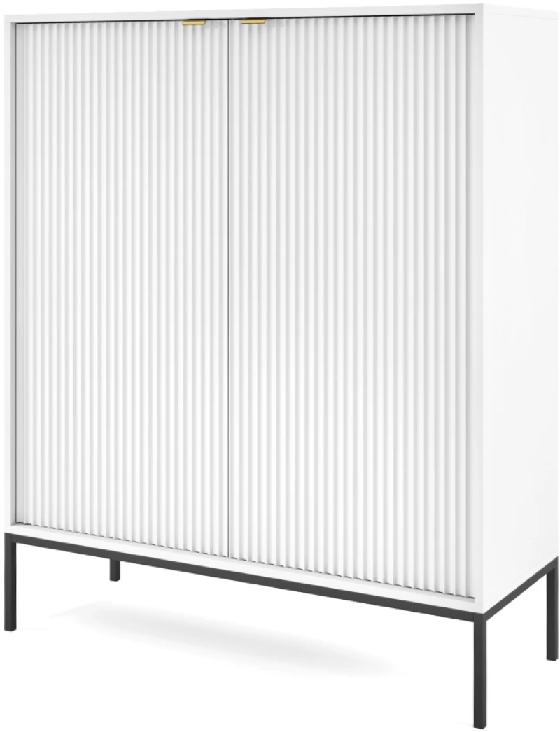 Μπουφές Nova Λευκό + Ανθρακί 104x125x39cm
