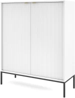 Μπουφές Nova Λευκό + Ανθρακί 104x125x39cm