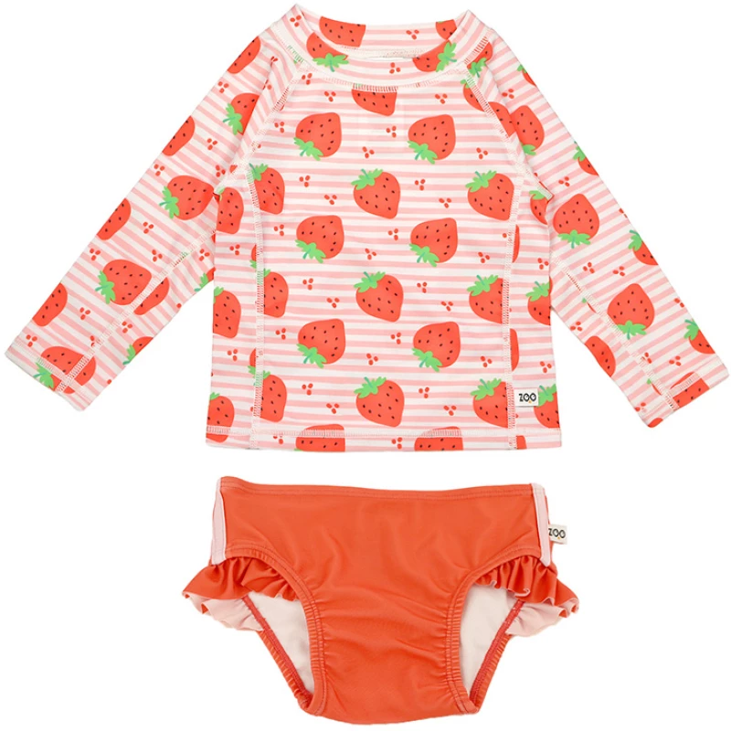 Zoocchini Σετ UV Μαγιώ και Μπλούζα Strawberry - 2 ΕΤΩΝ  ZOO16404-2T Κορίτσι