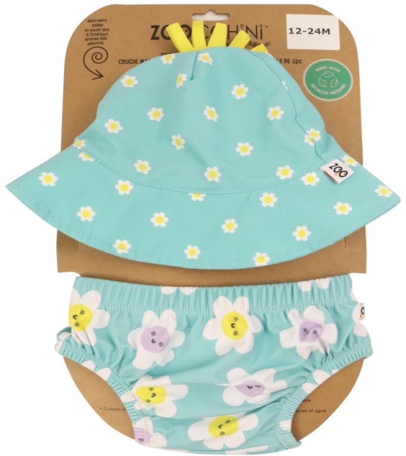 Zoocchini Σετ Μαγιό και Καπέλο UPF50  Daisy - 6-12m ZOO12016M Κορίτσι