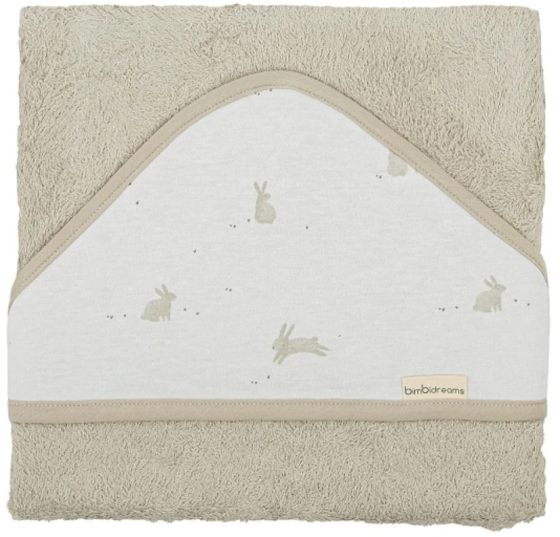 Bimbidreams Κάπα Μπουρνούζι Bunny Λαδί 100x100cm. 00752216