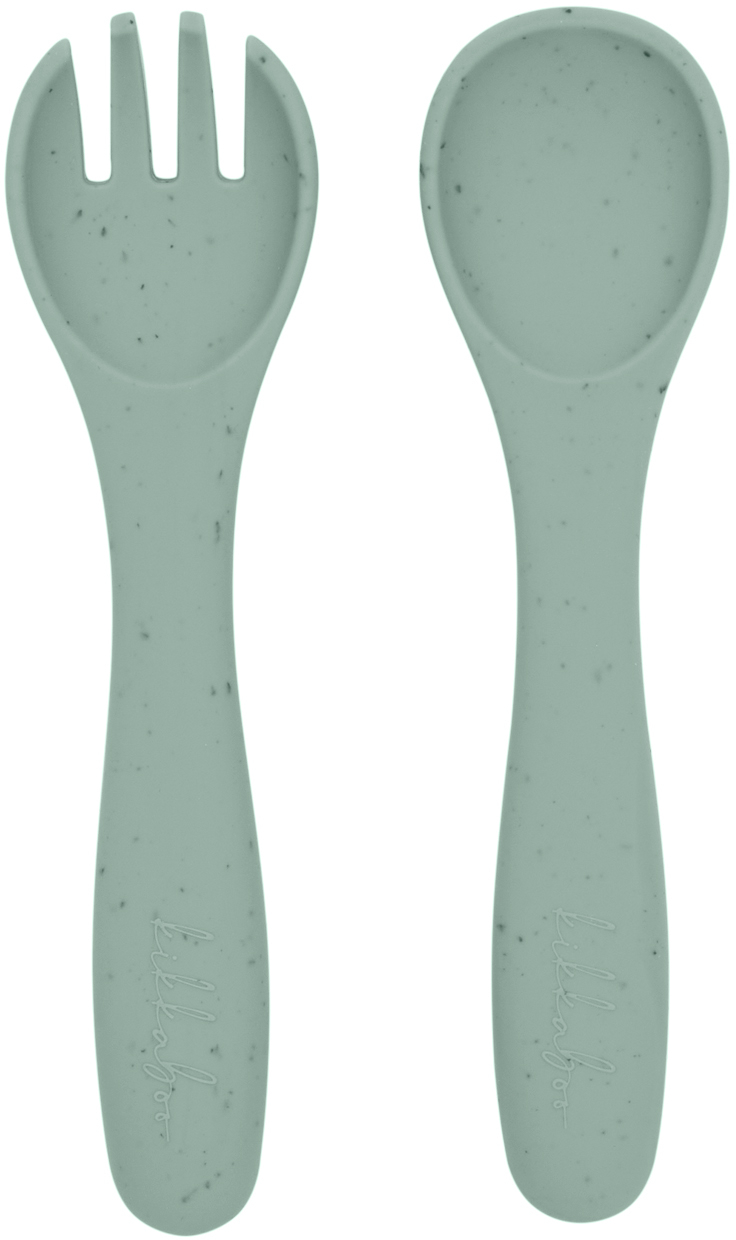 Kikka Boo Σετ Πιρουνιών Και Κουταλιών Platinum Silicone Sage 31302050014