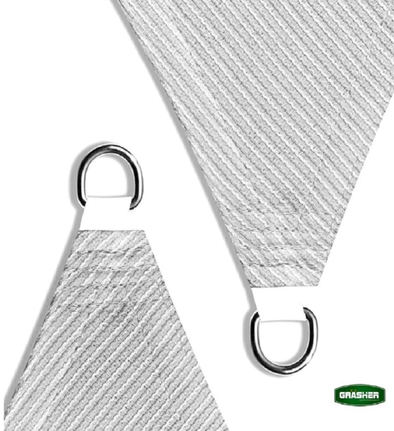 Grasher Ε220 Πανί σκίασης τρίγωνο με κρίκους 180gr/m²  5x5x5m Γκρί / 103612