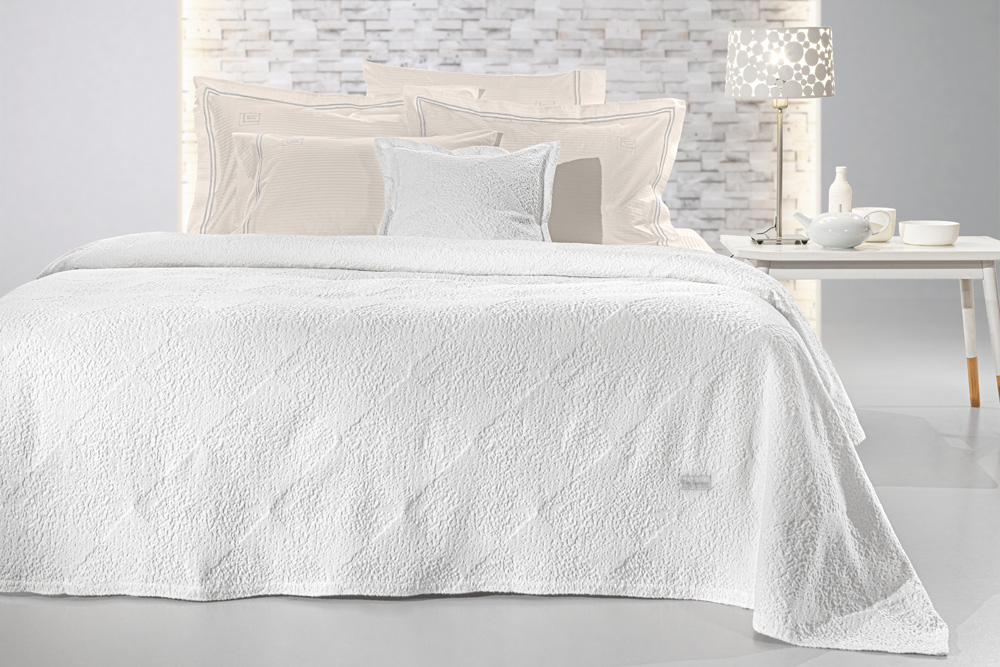 Κουβέρτα Portobello White 260x250- Guy Laroche