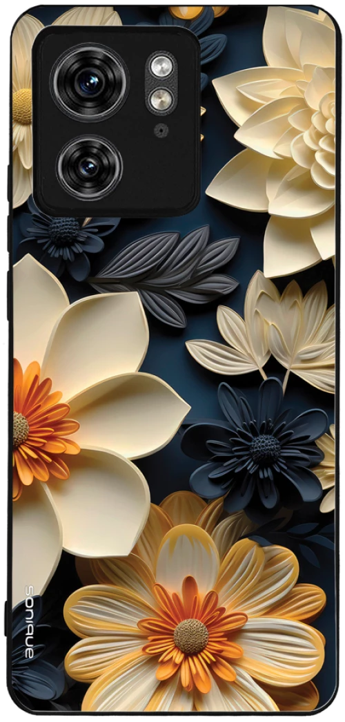 Θήκη Sonique 3D Flower Series για Motorola Edge 40 5G Εκρού