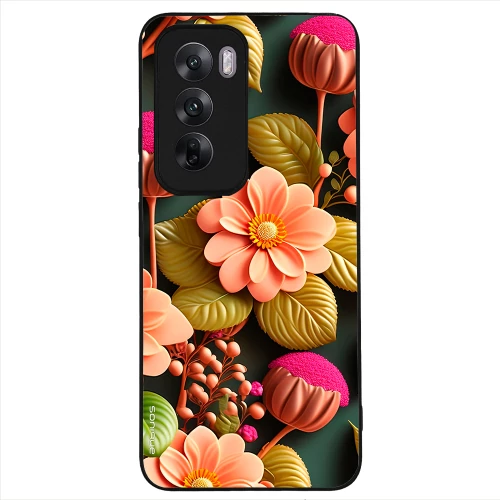 Θήκη Sonique 3D Flower Series για Oppo Reno12 5G Σομόν