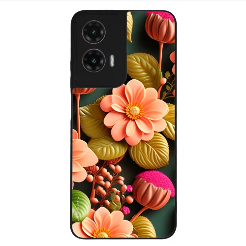 Θήκη Sonique 3D Flower Series για Motorola Moto G35 5G Σομόν