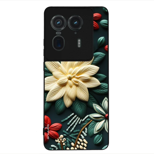 Θήκη Sonique 3D Flower Series για Motorola Edge 50 Ultra Πράσινο