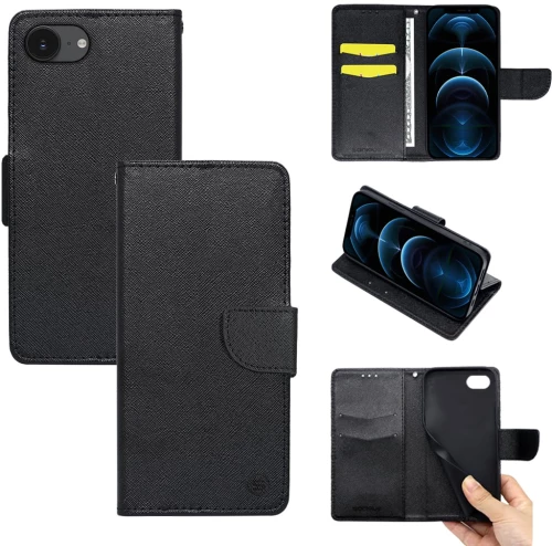 Θήκη Πορτοφόλι Sonique Trend Wallet Apple iPhone 16e Μαύρο