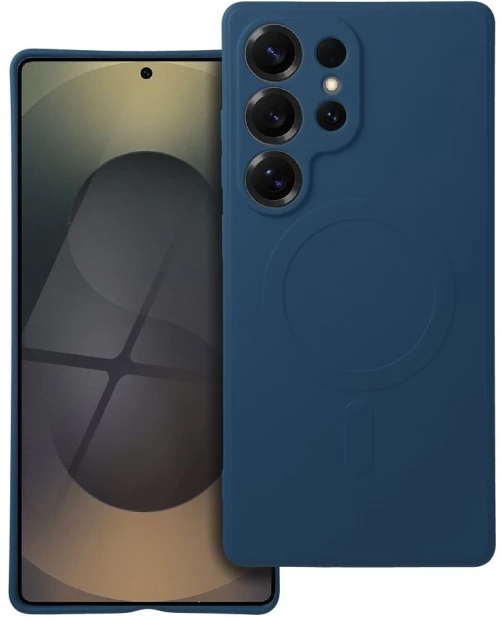 SILICONE MAG COVER case compatible with MagSafe for SAMSUNG S25 Ultra blue