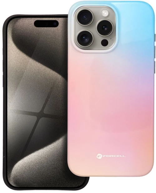 FORCELL F-PROTECT Mirage, Military Drop-Tested case compatible with MagSafe for IPHONE 15 PRO MAX pinky blue