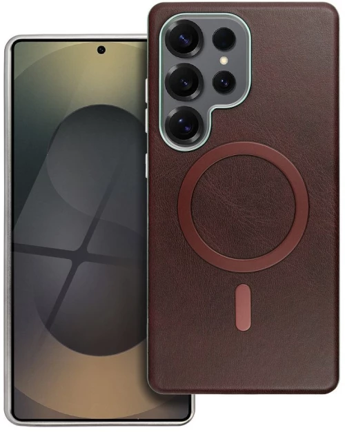 GENTLEMAN MAG COVER Case compatible with MagSafe for SAMSUNG A36 brown