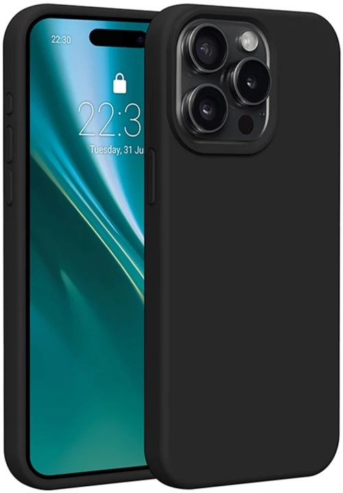 Etteri Silicone case for iPhone 15 Pro Max 6,7" black