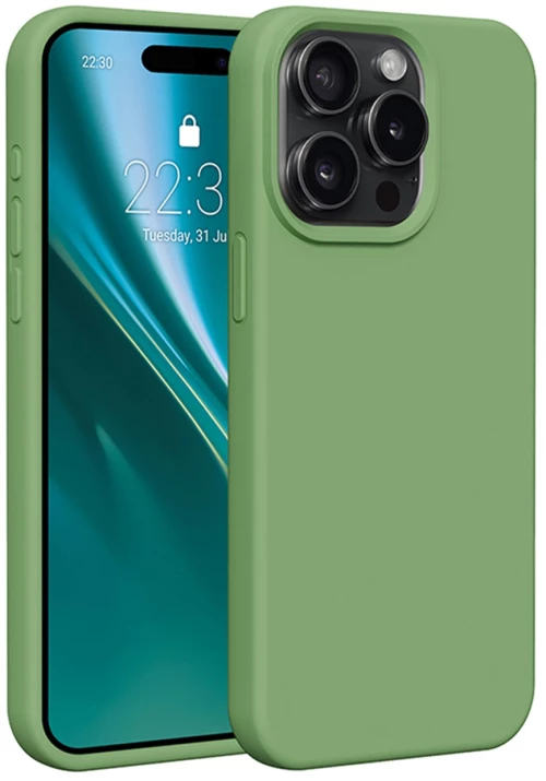 Etteri Silicone case for iPhone 12 / 12 Pro 6,1" light green