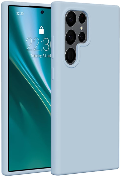 Etteri Silicone case for Samsung Galaxy S24 Ultra light blue