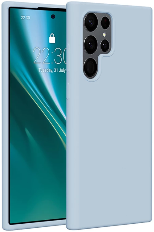 Etteri Silicone case for Samsung Galaxy S22 Ultra light blue