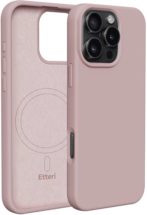 Etteri Silicone Mag case for iPhone 16 Pro Max 6,9" light pink