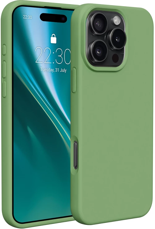 Etteri Silicone case for iPhone 16 Pro Max 6,9" light green