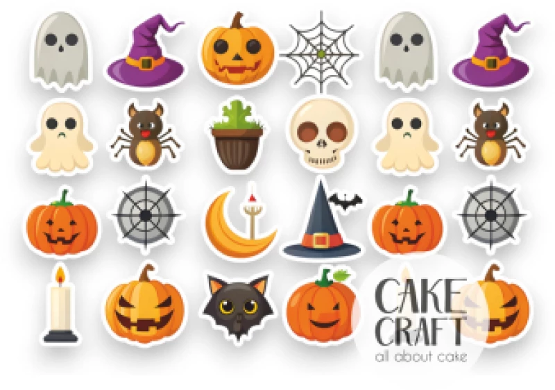 Βρώσιμα σχέδια Halloween v5 - 24τμχ