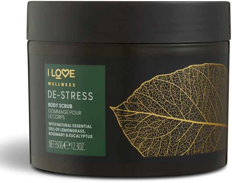 I Love, Wellness De-Stress, Vegan, Exfoliating, Body Scrub, 350 g