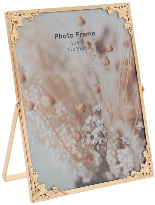 ΧΡΥΣΗ ΜΕΤΑΛΛΙΚΗ ΚΟΡΝΙΖΑ 15Χ20 ΕΚ ΜΕ ΣΧΕΔΙΟ ΛΟΥΛΟΥΔΙ ΣΤΙΣ ΓΩΝΙΕΣ