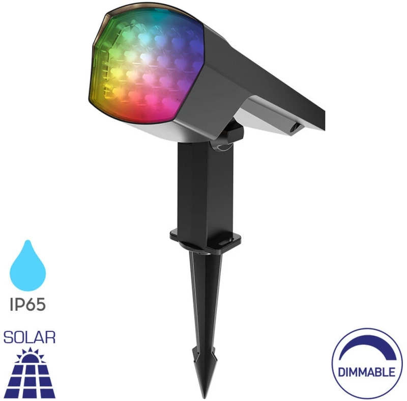 Φωτιστικό Ηλιακό Braytron BG36-00592 Γκρι (Grey) RGB