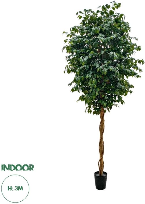 GloboStar® Artificial Garden FICUS BENJAMINA TREE 20432 Τεχνητό Διακοσμητικό Φυτό Φίκος Μπενζαμίνη Υ300cm