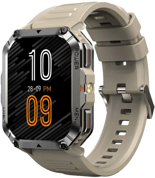 BLACKVIEW MULTI-FUNCTION SMARTWATCH WITH FLASHLIGHT COMPASS BT CALL & HEALTH MANAGEMENT KHAKI