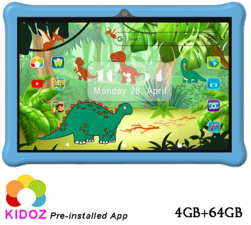 LAMTECH OCTA-CORE KID TABLET 10.1'  4GB+64GB ANDROID 14 SKY BLUE DINOSAUR'S JUNGLE