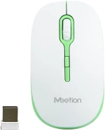 Meetion MT-R547 Ασύρματο Ποντίκι 2.4G Άσπρο & Πράσινο